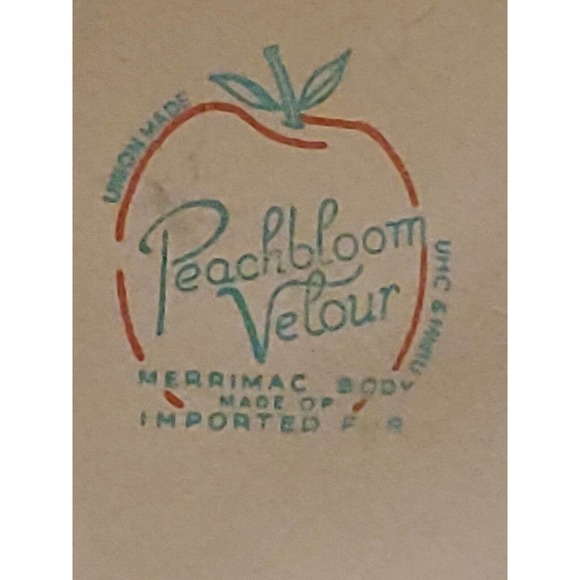 RARE 1950s Vtg Evelyn Varon Peachbloom Pillbox Style Hat Union Made Adjustable - Picture 7 of 9